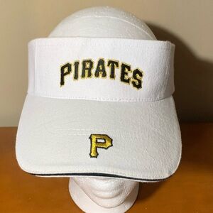 Pittsburgh Pirates MLB Adjustable Visor Cap Hat White Unisex Adult